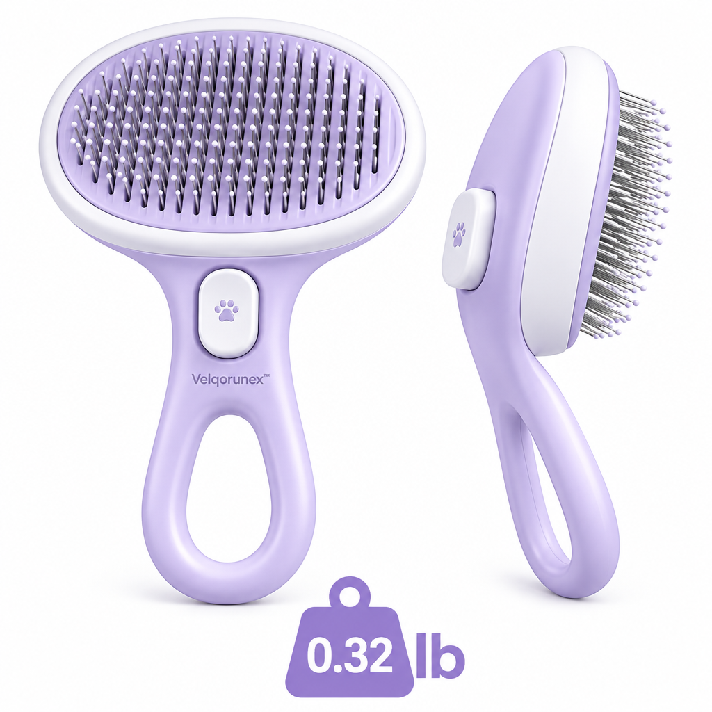 Velqorunex™ Lilac Cloud Oval Slicker Brush weight illustration
