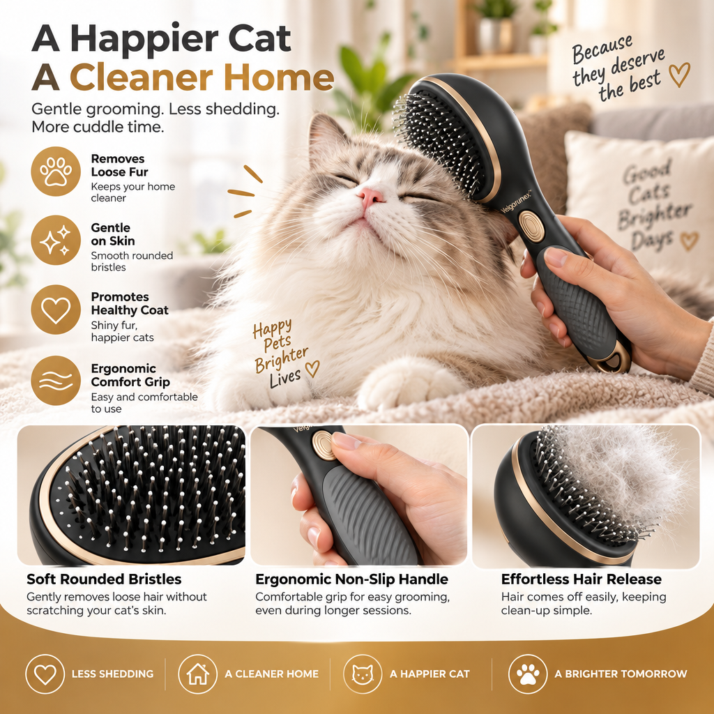 Velqorunex™ Midnight Gold Oval Slicker Brush lifestyle