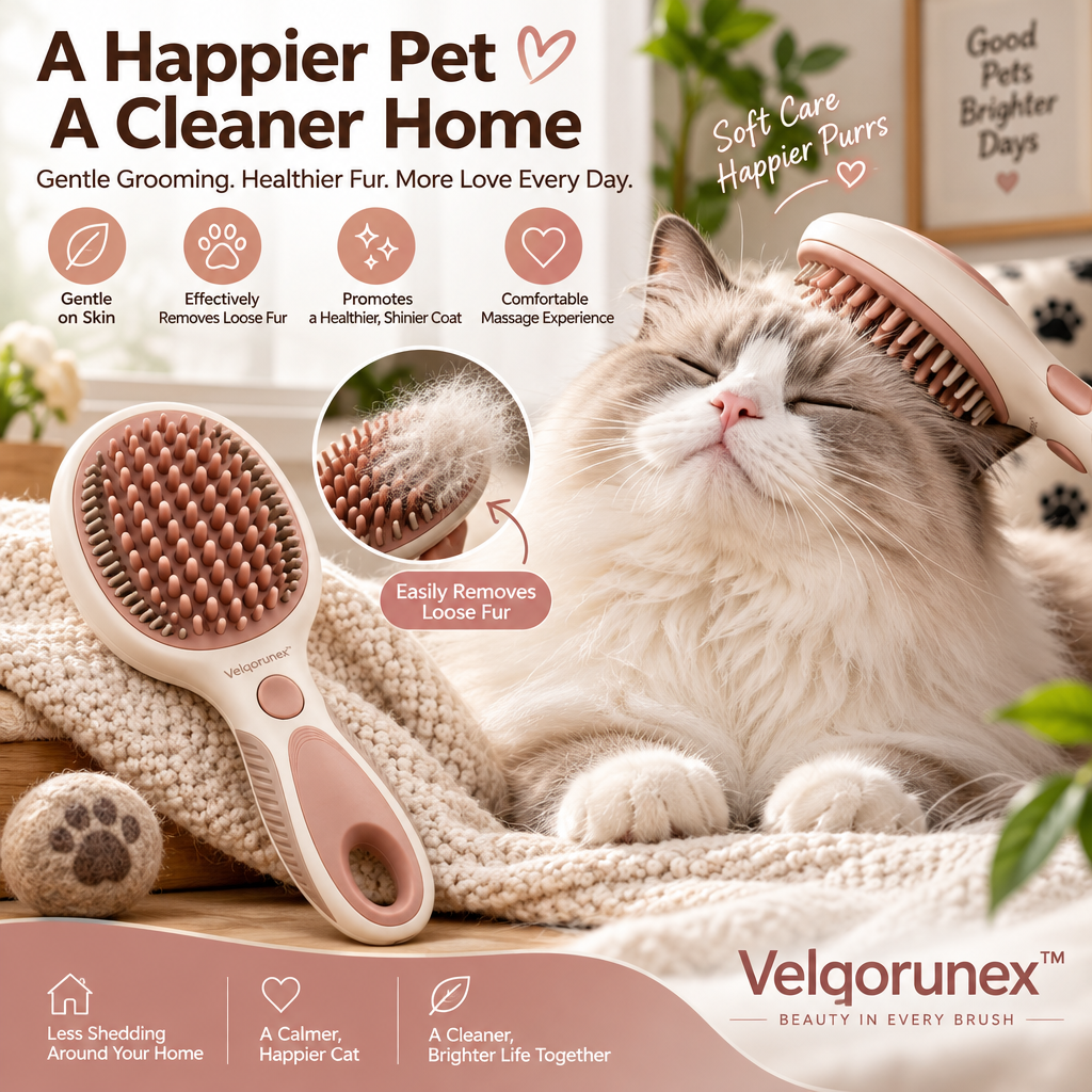 Velqorunex™ Rosewood Oval Grooming Brush lifestyle