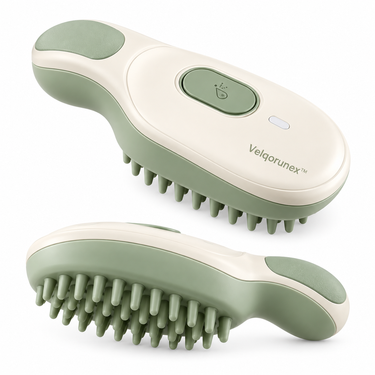 Velqorunex™ Sage Palm Silicone Grooming Brush main