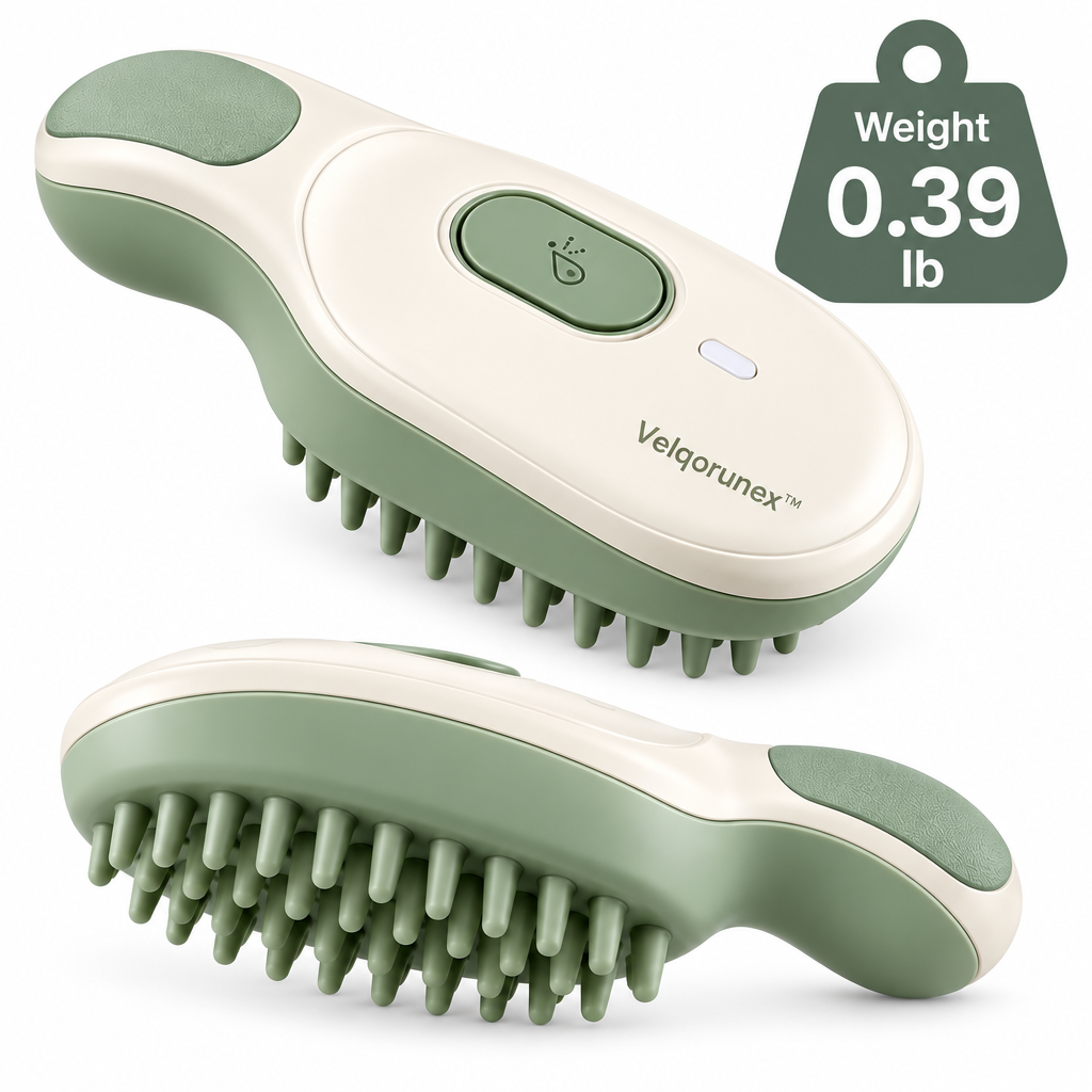 Velqorunex™ Sage Palm Silicone Grooming Brush weight