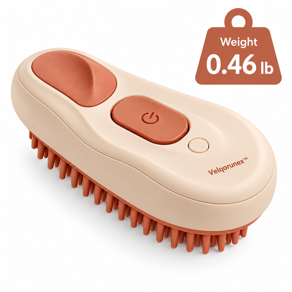 Velqorunex™ Peach Comfort Massage Grooming Brush weight