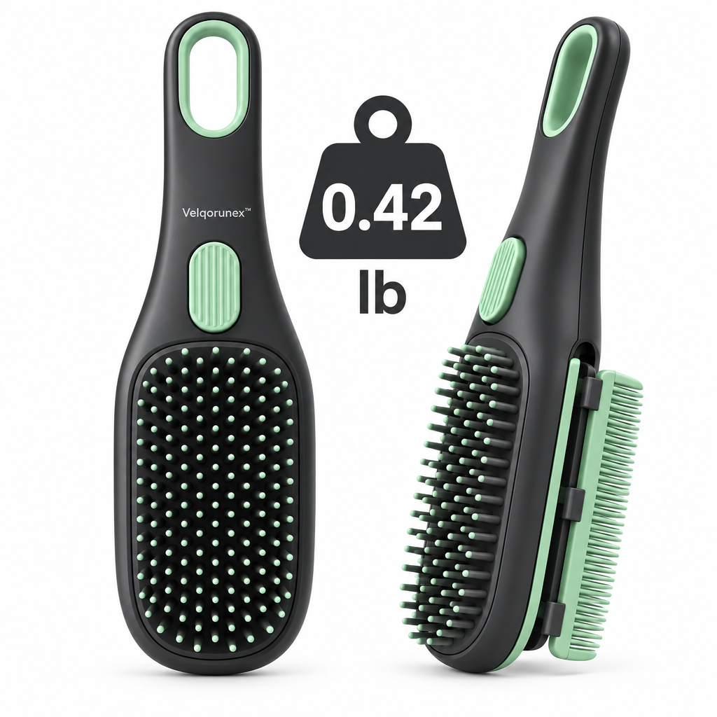 Velqorunex™ Forest Mint Dual-Sided Grooming Brush weight
