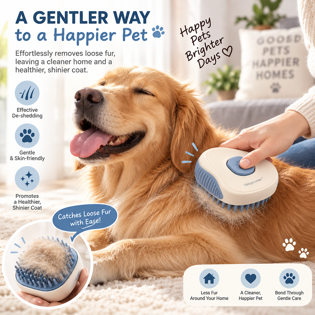Velqorunex™ Blue Paw Palm Massage Brush lifestyle